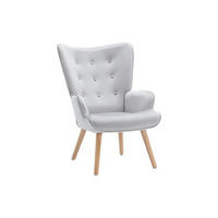 SESSEL - Samt - Grau - VATELY - Grau, Textil (69/95.5/78cm) - Vente-Unique