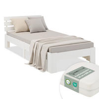 HOLZBETT Weiß 90/200 cm Jugendbett mit Matratze - Weiß, Holz (90/200cm) - Homestyle4u