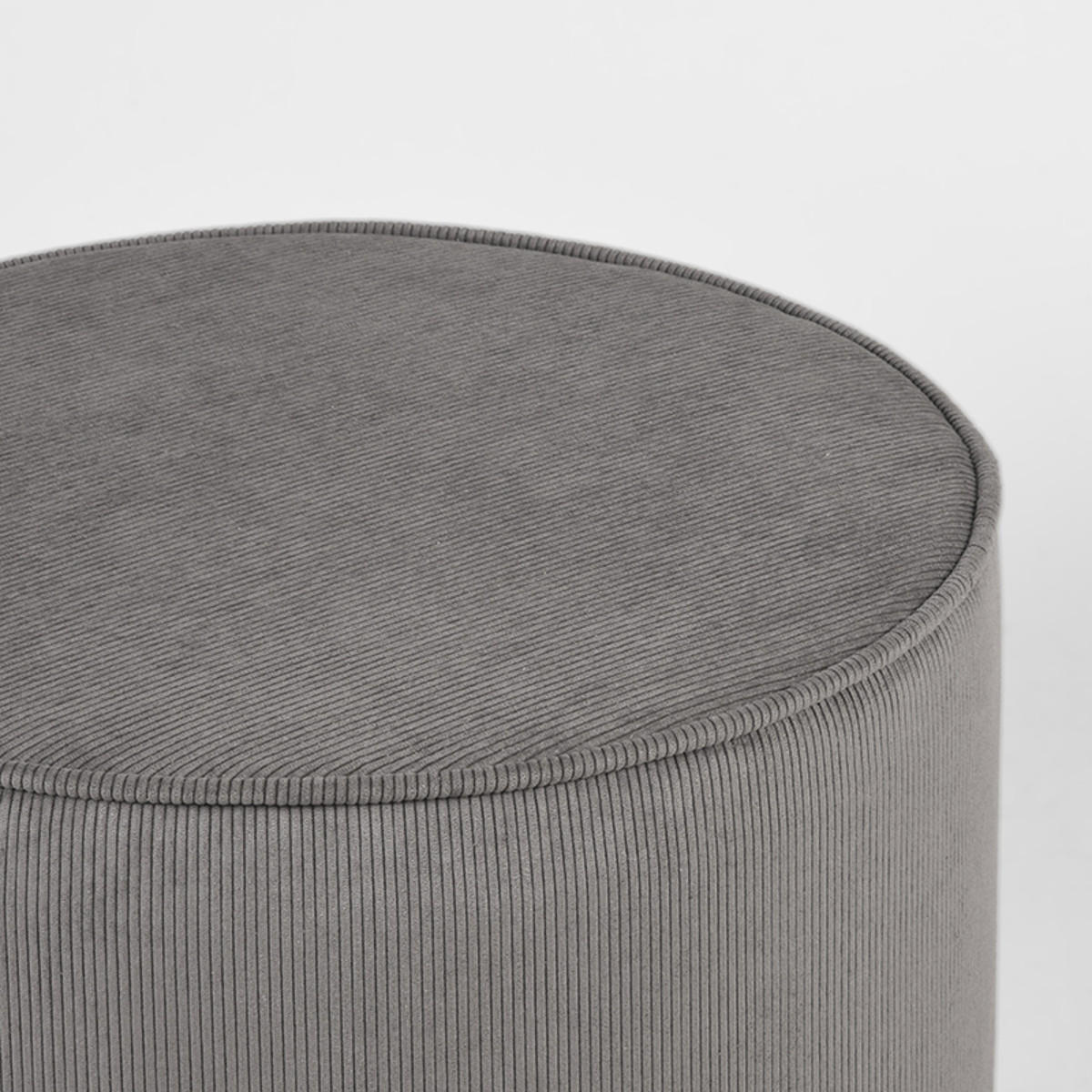 POUF Tibo Grau 55/55/40 cm - Grau, Textil (55/40/55cm) - LABEL51