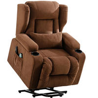 RELAXSESSEL Aufstehhilfe Stoff Braun - Braun, Textil (82.8/100.33/74.93cm) - Kaket