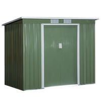 GERÄTEHAUS 2,42 m², aus Verzinkter Stahl, wetterfest, für Garten, Grün - Grün, Metall (130/173/213cm) - Outsunny