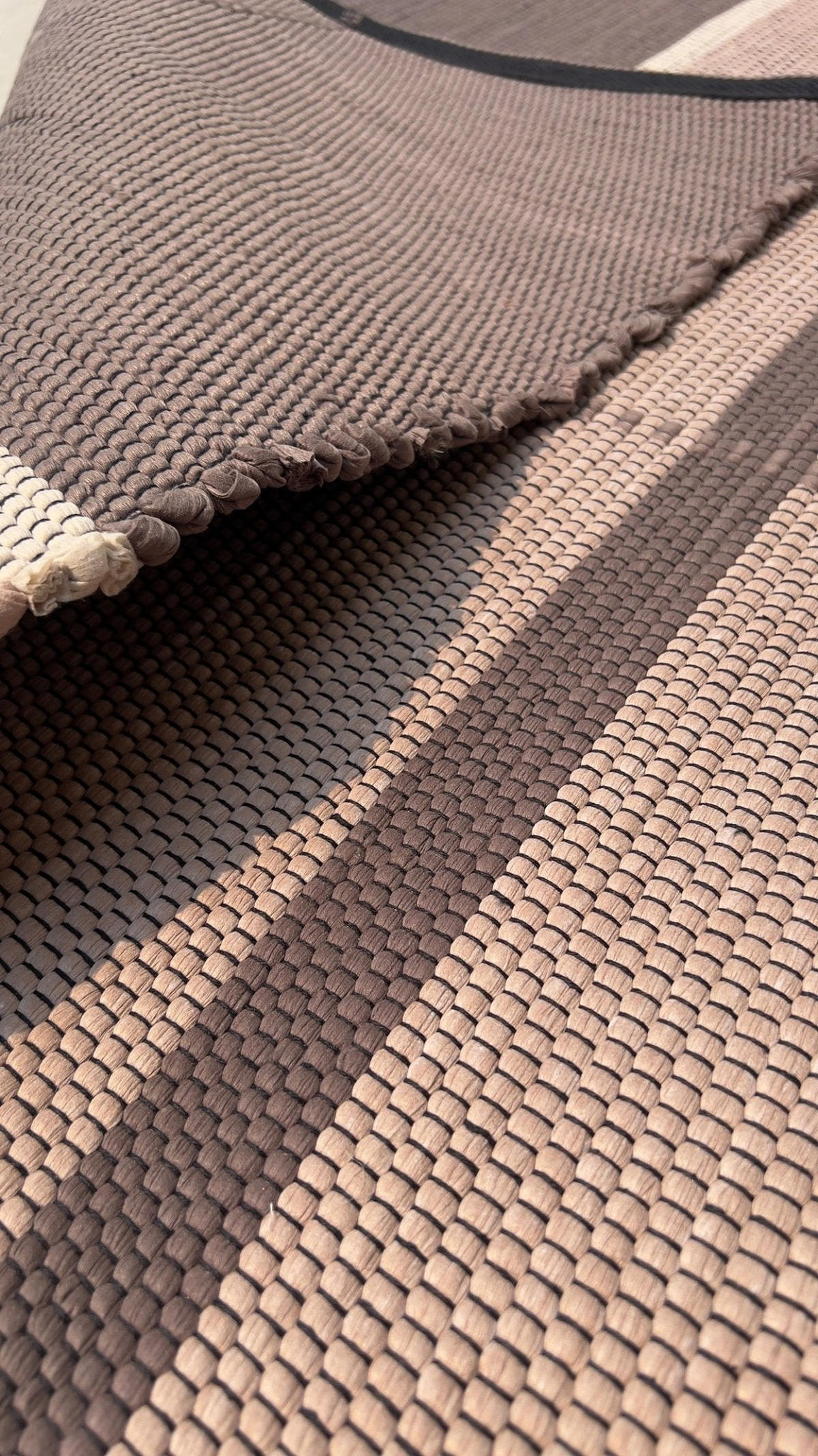 TEPPICH aus recycelten Fasern handgewebt beige - Beige, Naturmaterialien (140/200cm) - AFK Living