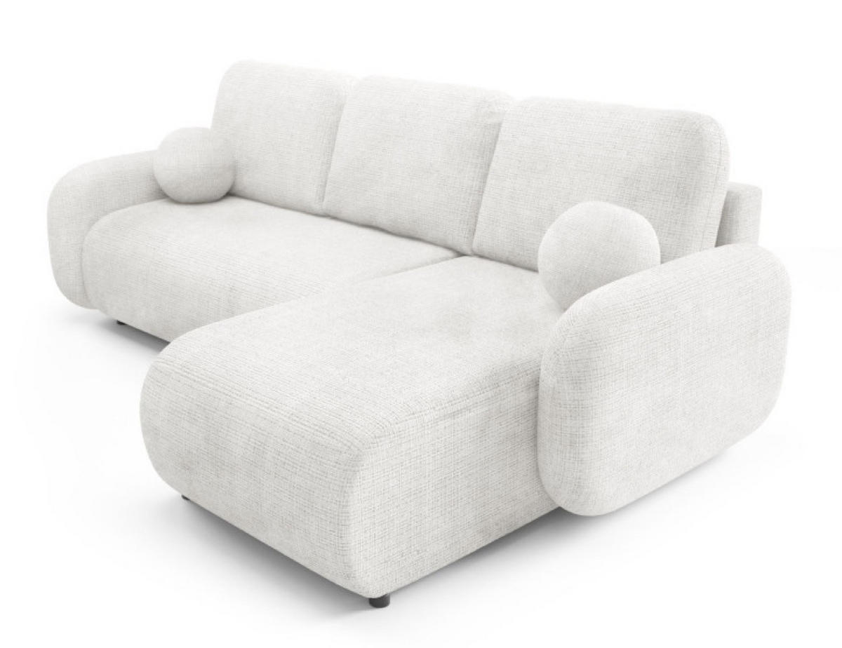 ECKSOFA Creme KOMA Mit Schlaffunktion - Weiß, Textil (228/147cm) - Sepro Meble