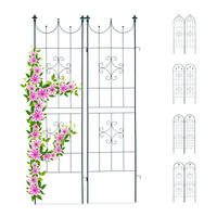 2XRANKGITTER - Dunkelgrün, Metall (50/180/1.5cm) - Relaxdays