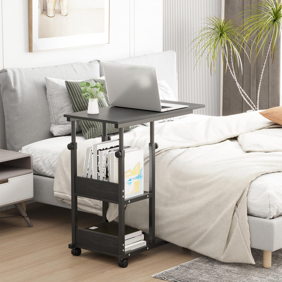 BÜROTISCH Schwarz 1 Stück - Schwarz, Holzwerkstoff (40/82/80cm) - GiPP