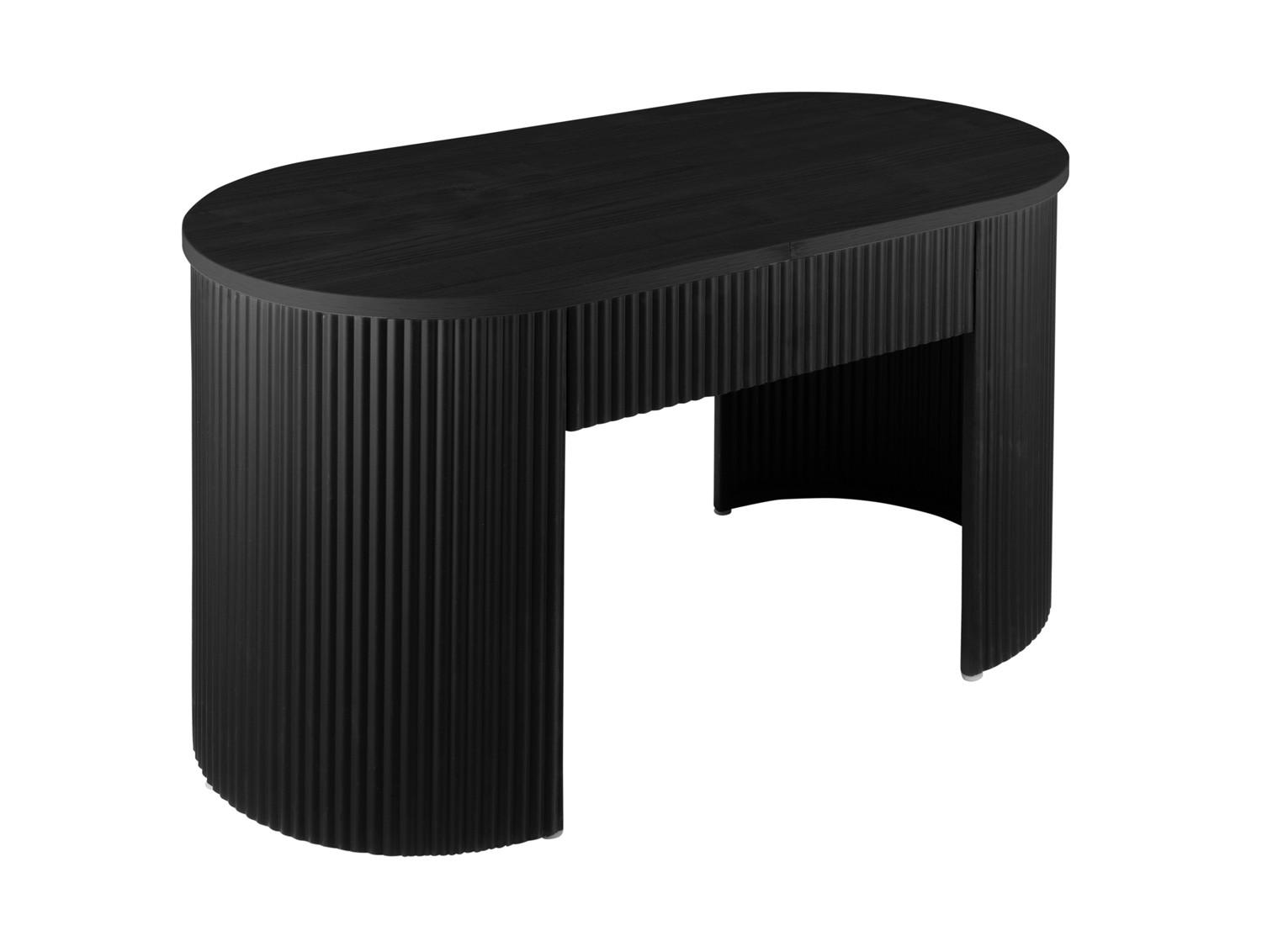HOCKER Estriado Schwarz 80/40/42 cm - Schwarz, Metall (40/42/80cm) - Leitmotiv