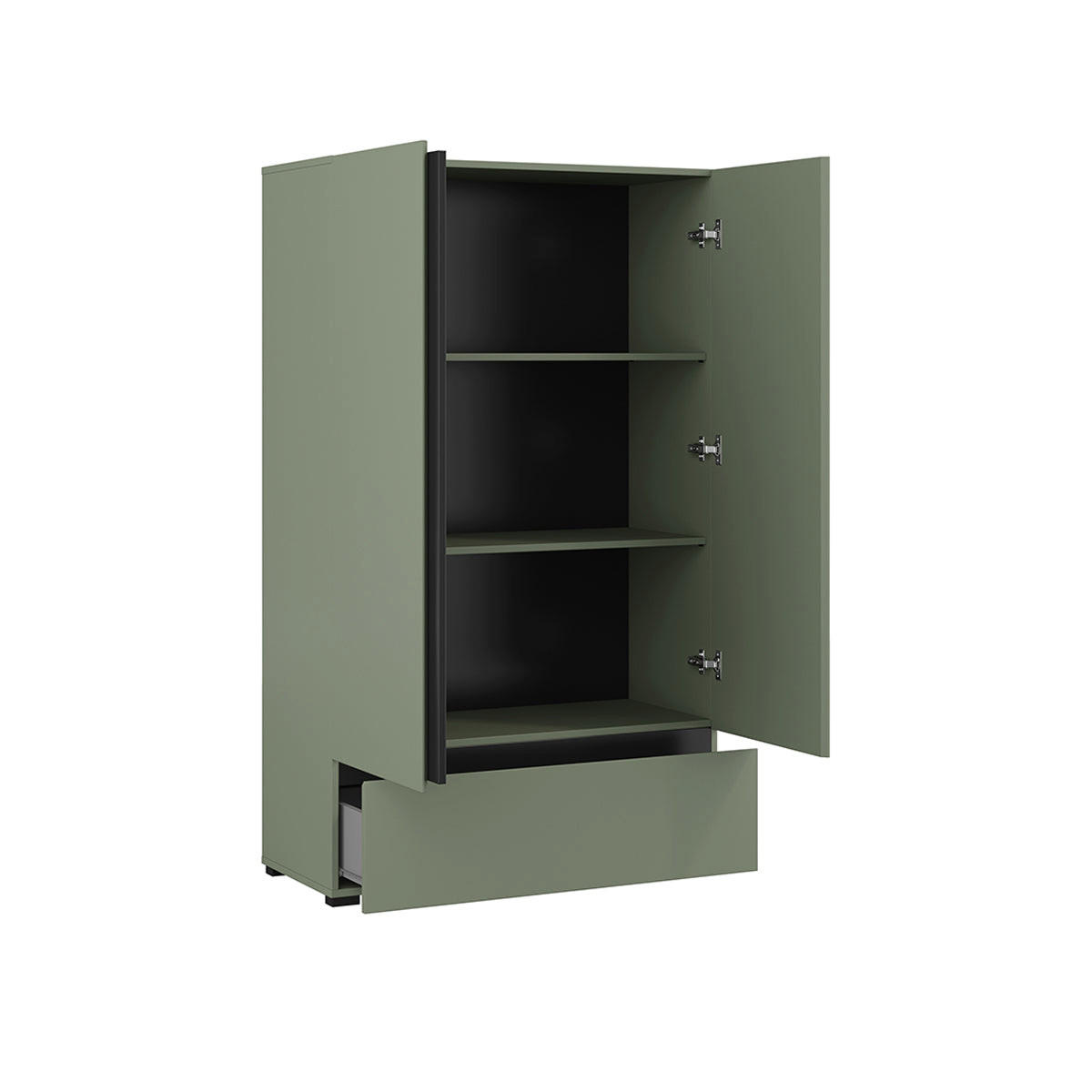 SCHRANK 2 Türen Lilia Grün - Grün, Holzwerkstoff (89/150/40cm) - Petits-meubles