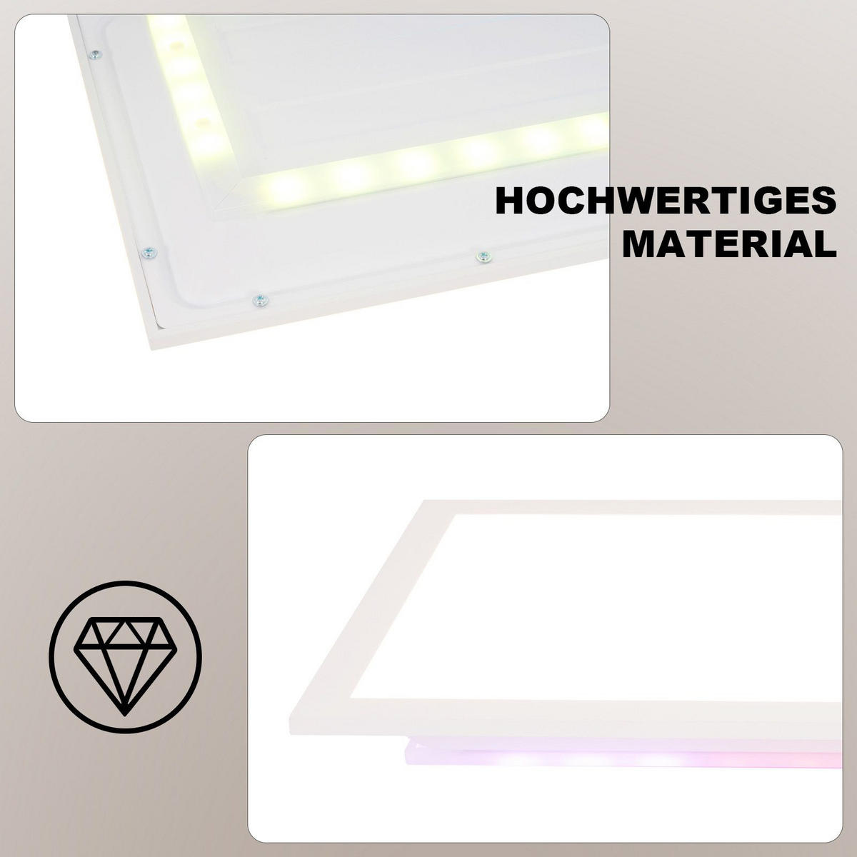 LED-DECKENLEUCHTE Macpherson 100/25/5cm - Weiß, Metall (25/100/5cm) - Nettlife