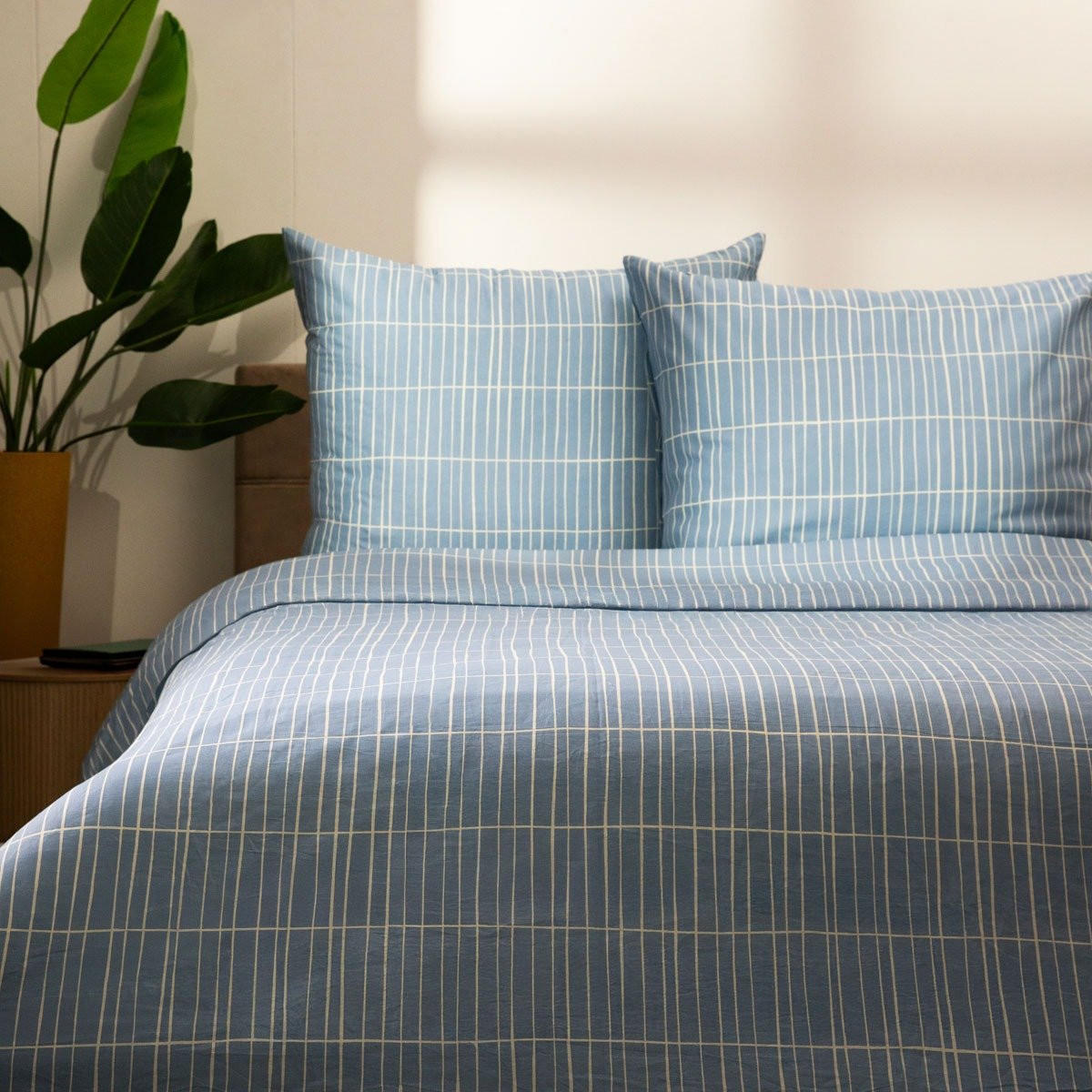 BETTWÄSCHE Grila Baumwolle blau 140/200 cm - Blau, Textil (140/200cm) - Homla