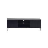 TV-MÖBEL aus Mangoholz 150cm, schwarz - Schwarz, Metall (150/50/40cm) - Giga Meubel