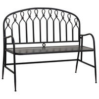 BANK 118x56x98 - Schwarz, Metall (118/98/56cm) - Wanderlust