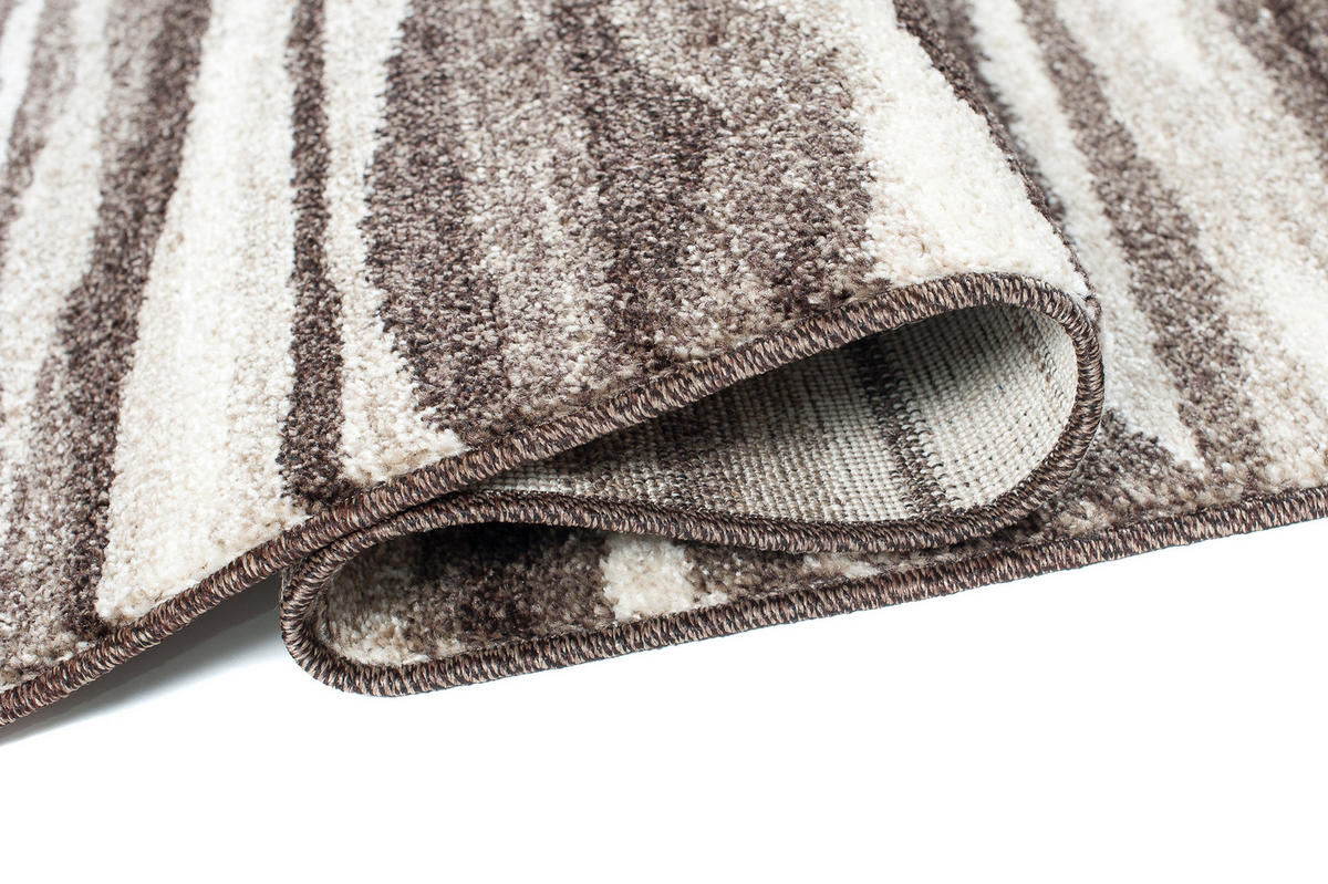 TEPPICHLÄUFER SARI hellbraun abstrakt 100/150 cm - Hellbraun, Textil (100/150cm) - Tapiso