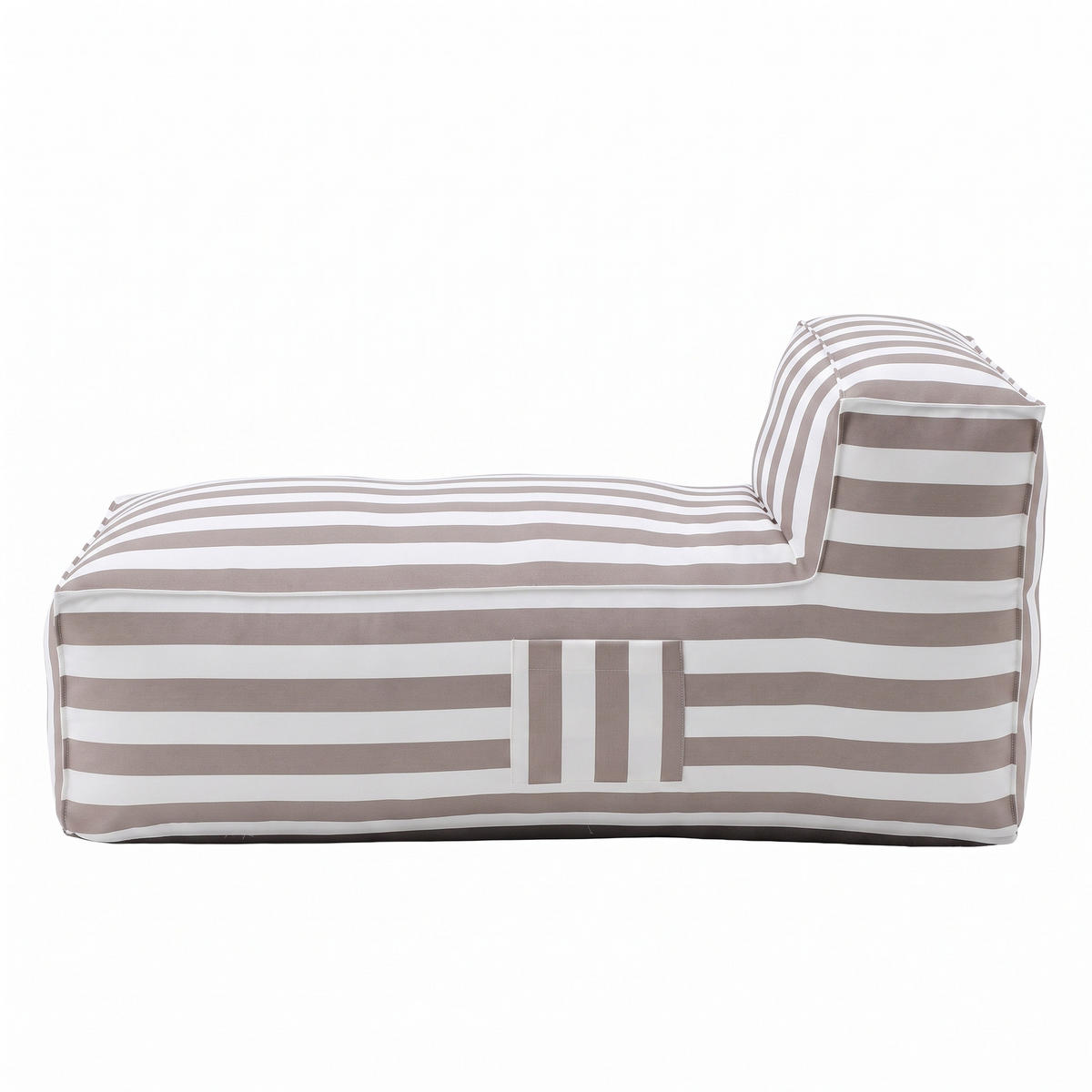 OUTDOOR Ottomane - Sitzsack SOFT mit Rückenlehne für Garten & Terrasse, Beige - Beige, Textil (70/75/150cm) - Muffo