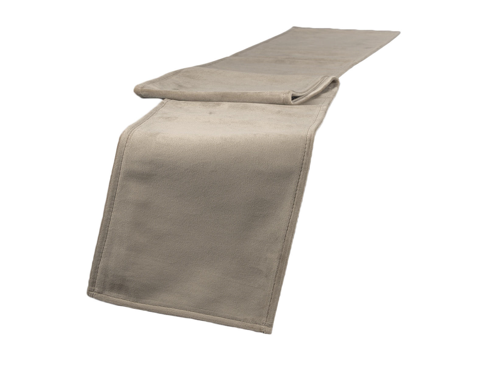 TISCHBAND Samt&Sonders taupe 140/18 cm - Taupe, Textil (18/140cm) - beties Heimtextil