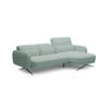 ECKSOFA Barillo – Verstellbare Rückenlehne, Stahlfüße, Elegante Armlehnen, Drei Rückenkissen, Freistehend, 261x170x97 cm – Rechte, Grün - Grün, Holz/Textil (261/170cm) - DomoHome