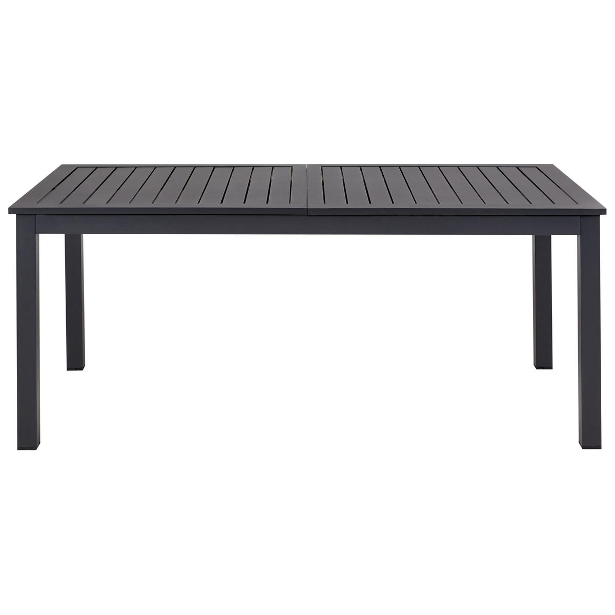 GARTENTISCH 180-240/90 cm Kunststoff Dunkelgrau Skaloma - Grau, Metall (180/90/74cm) - Beliani