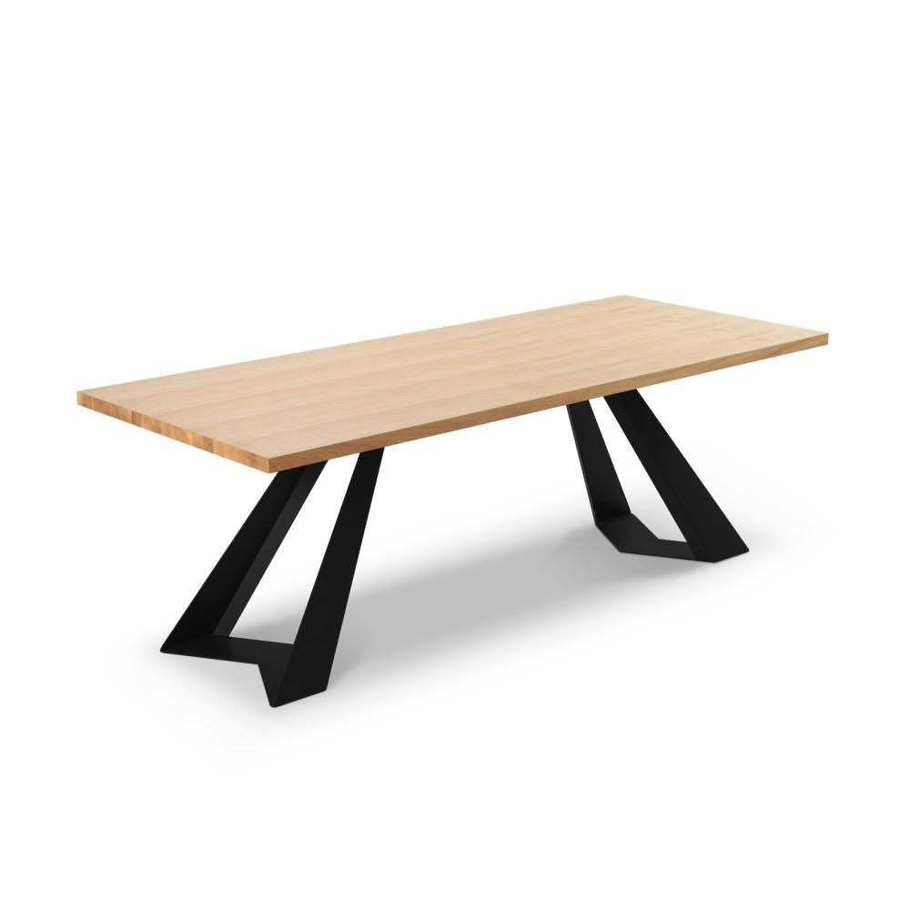ESSTISCH CHICAGO 180 x 100 x 76 cm - Eichefarben/Schwarz, Holz (180/100/76cm) - MASSENO