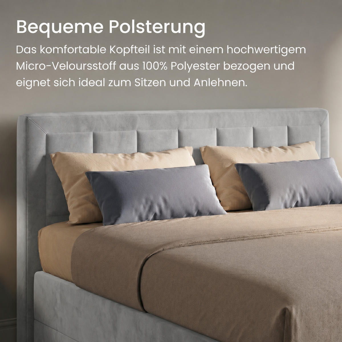 BOXBETT H3 Matratze 160x200 cm in Grau - Grau, Textil (160/200cm) - Home Collective