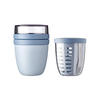 LUNCHPOT MIT FRUITPOT Ellipse Nordic Blue New 2er Set - Hellblau, Kunststoff (1/1/1cm) - Mepal