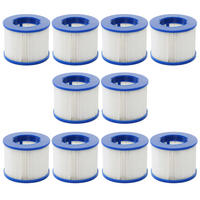 FILTER FÜR WHIRLPOOL 10ER SET Weiß, Blau - Blau/Weiß, Kunststoff (10/7/10cm) - MCW