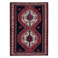 ORIENTTEPPICH handgeknüpft Afshar Blau 229/162 cm Schurwolle - Blau, Textil (162/229cm) - Looma