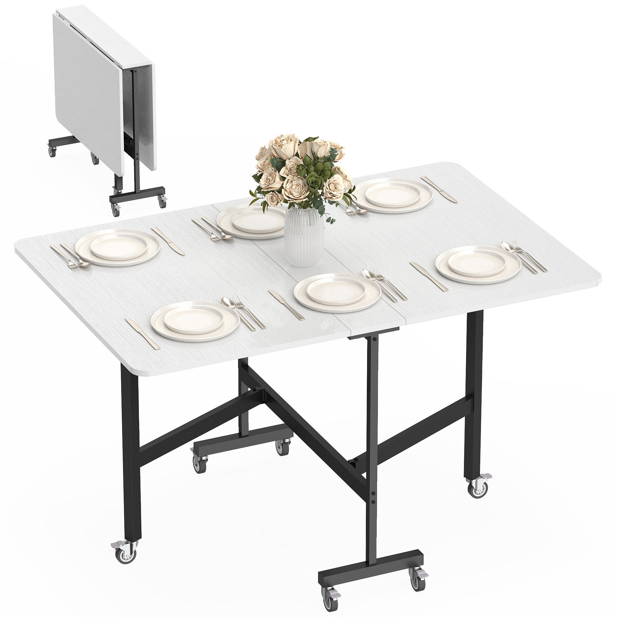 ESSTISCH Weiß 1 Stück - Weiß, Naturmaterialien (120/80/73cm) - GiPP
