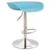 BARHOCKER Anna, Gestell Metall in Chromoptik, Kunststoff Blau - Blau/Chromfarben, Kunststoff/Textil (52/77/43cm) - TPFLiving