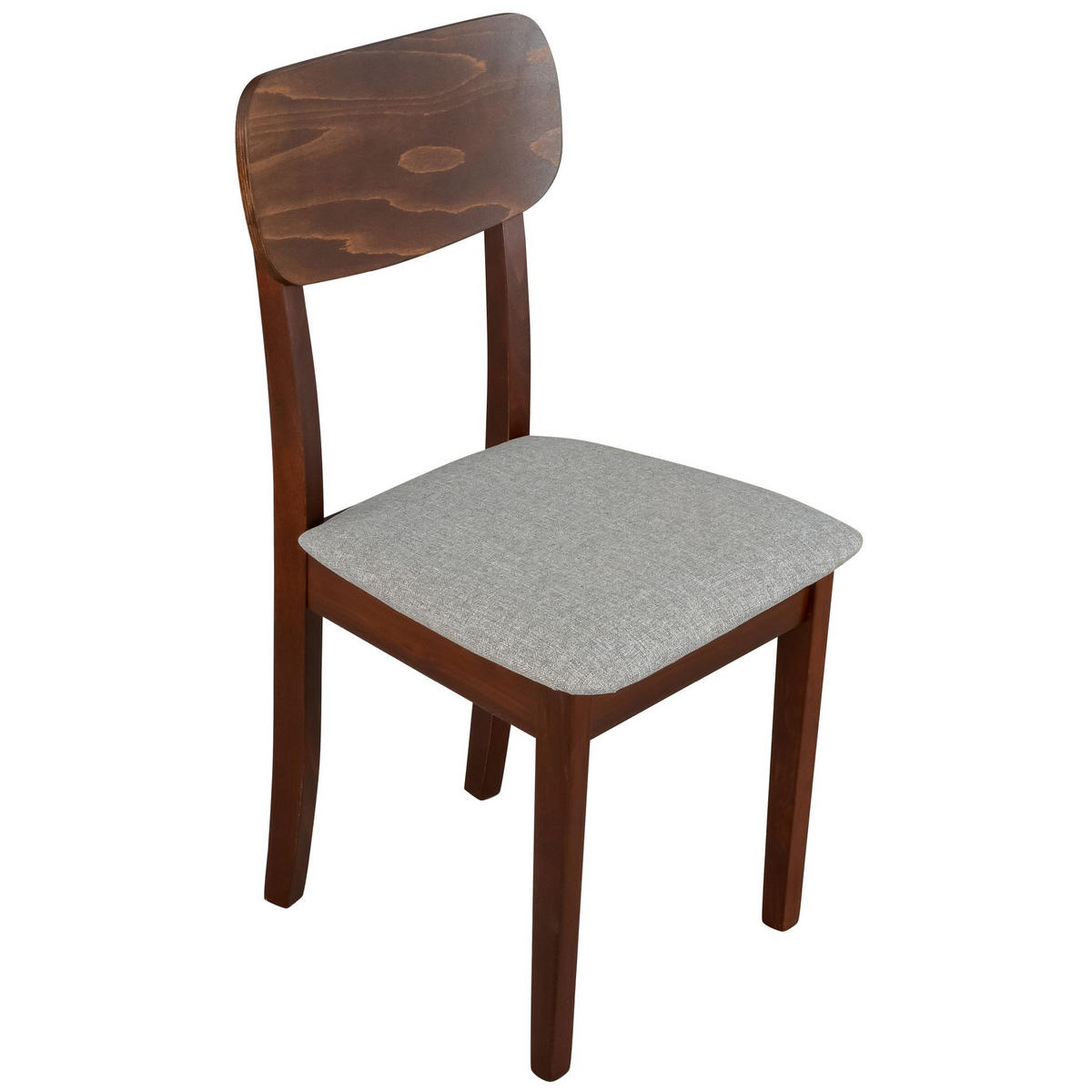 HOLZSTUHL Noeles Hellbeige/Nussbaumoptik - Ecru/Beige, Holz/Textil (43/86/40cm) - Selsey