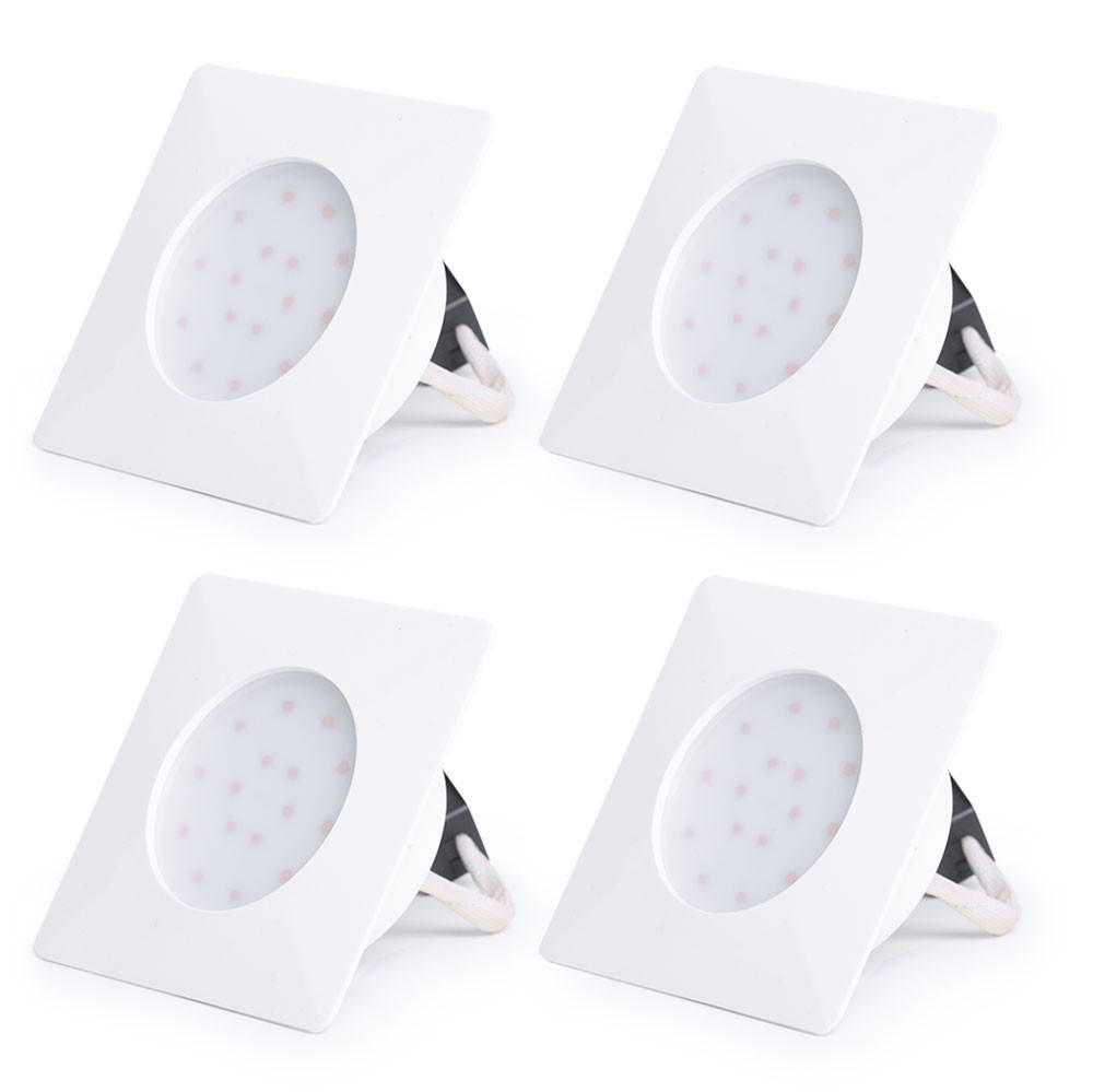 LED EINBAUSTRAHLER Weiß 4er Set - Weiß, Kunststoff (10.2/4.5/10.2cm)