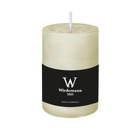 STUMPENKERZE Rustik Marble Style Elfenbein 100 x Ø 68 mm, 1 Stück - Beige, Paraffin (10cm) - Wiedemann Kerzen