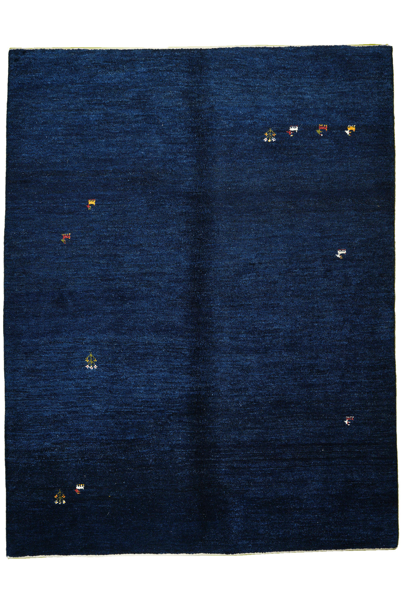 TEPPICH Gabbeh Blau 226/173 cm Schurwolle - Blau, Textil (173/226cm) - Looma