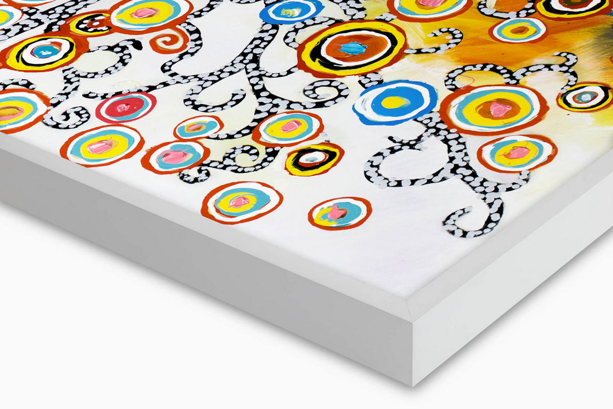 OLEJOMALBA 120/60 cm, Zvířata - různobarevná, dřevo/textil (120/60cm) - KUNSTLOFT