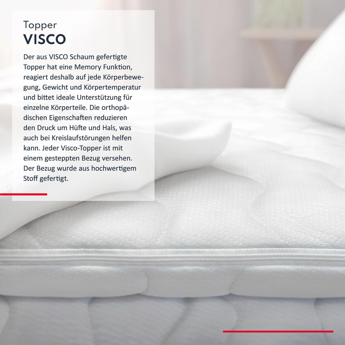 TOPPER Fruti Visco 6 - Weiß, Textil (80/200cm) - FDM