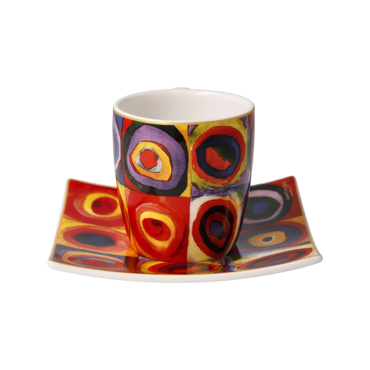 ESPRESSOTASSE Wassily Kandinsky - Quadrate, Fine Bone China, Bunt, 0.1 L - Multicolor, Keramik (0.1L) - Goebel