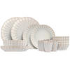 GESCHIRRSET16-TEILIG GESCHIRRSETAstera Pure - 16-teilig / 4 Personen - 4 Speiseteller, 4 SUPPENTELLER, 4 Schalen und 4 Tassen - Weiß, Keramik (2/2/1cm) - Cosy & Trendy