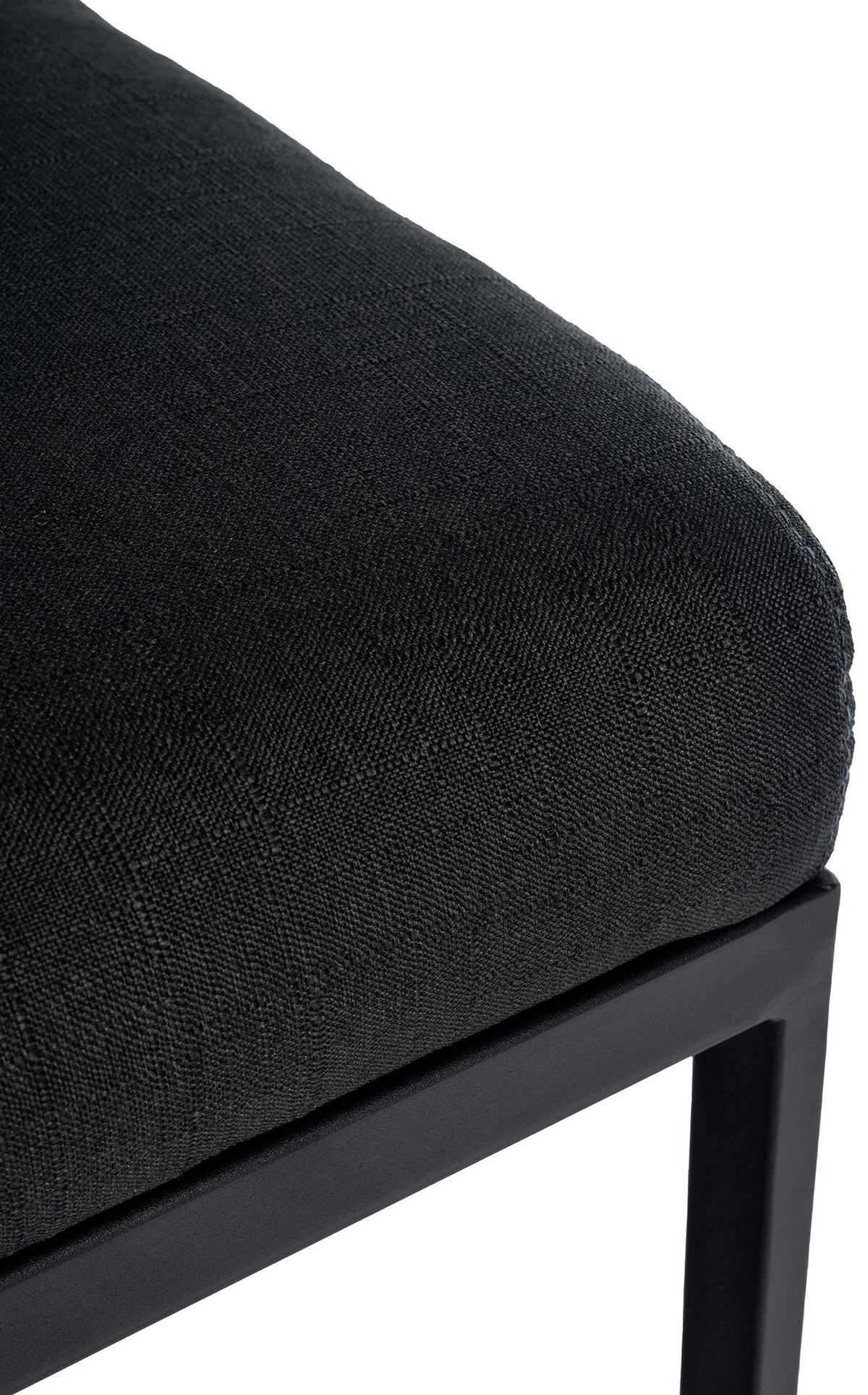 BARHOCKER Stoff dunkelgrau - Dunkelgrau/Schwarz, Textil/Metall (43/104/53cm) - CLP