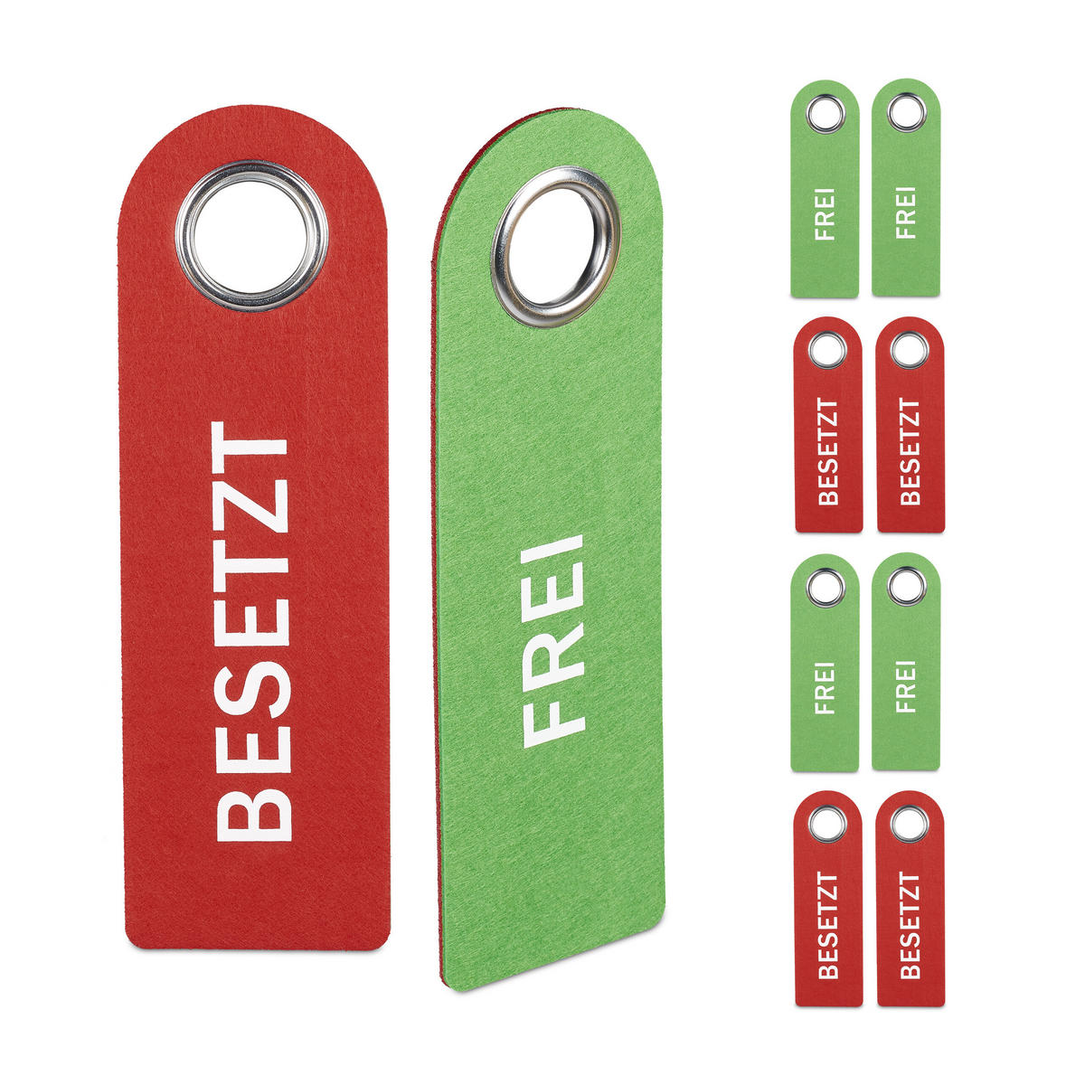 10xTÜRSCHILD - Multicolor, Textil/Metall (8.5/27/0.5cm) - Relaxdays