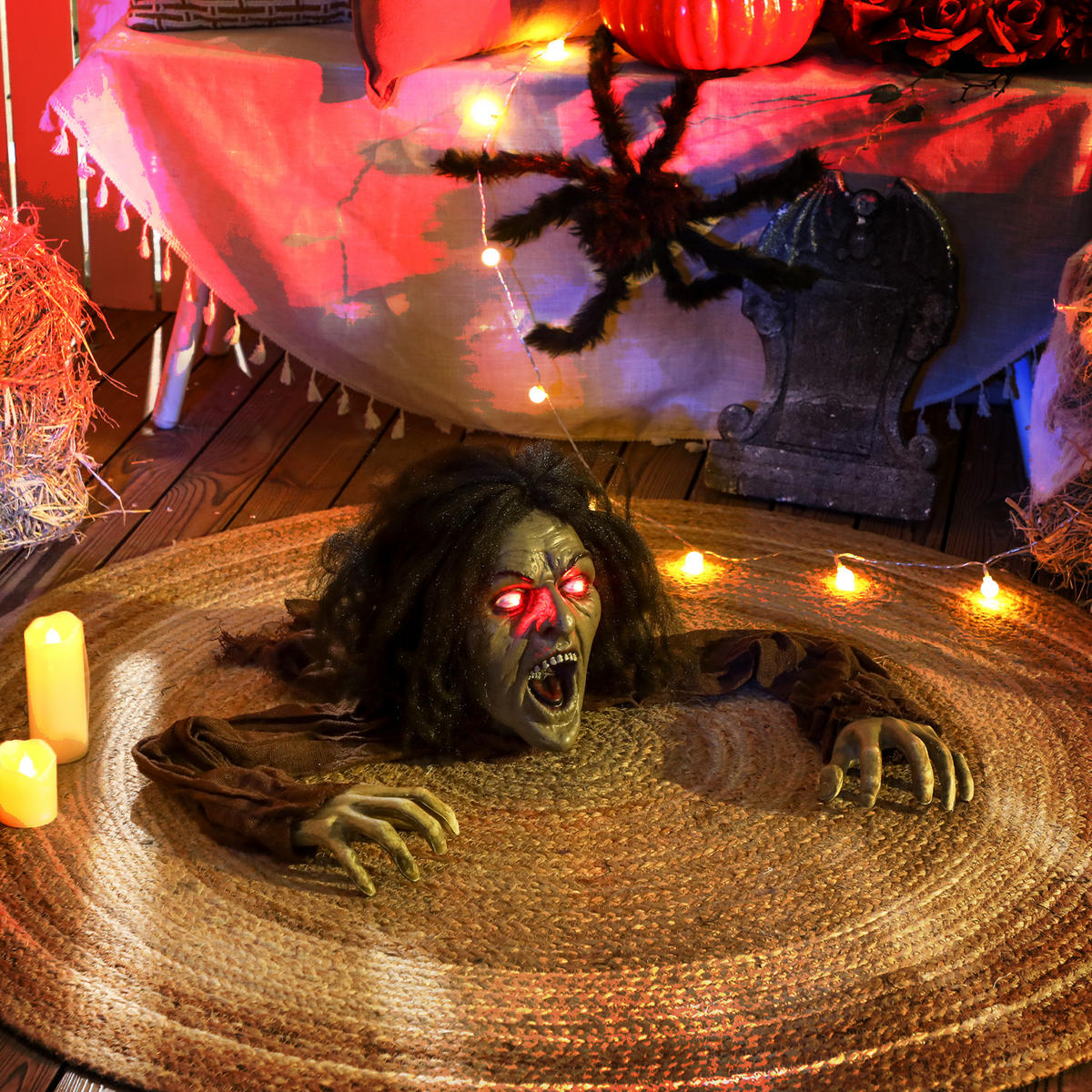 HALLOWEEN-DEKORATION Braun 140.0/60.0/20.0cm - Braun, Textil (60/20/140cm)