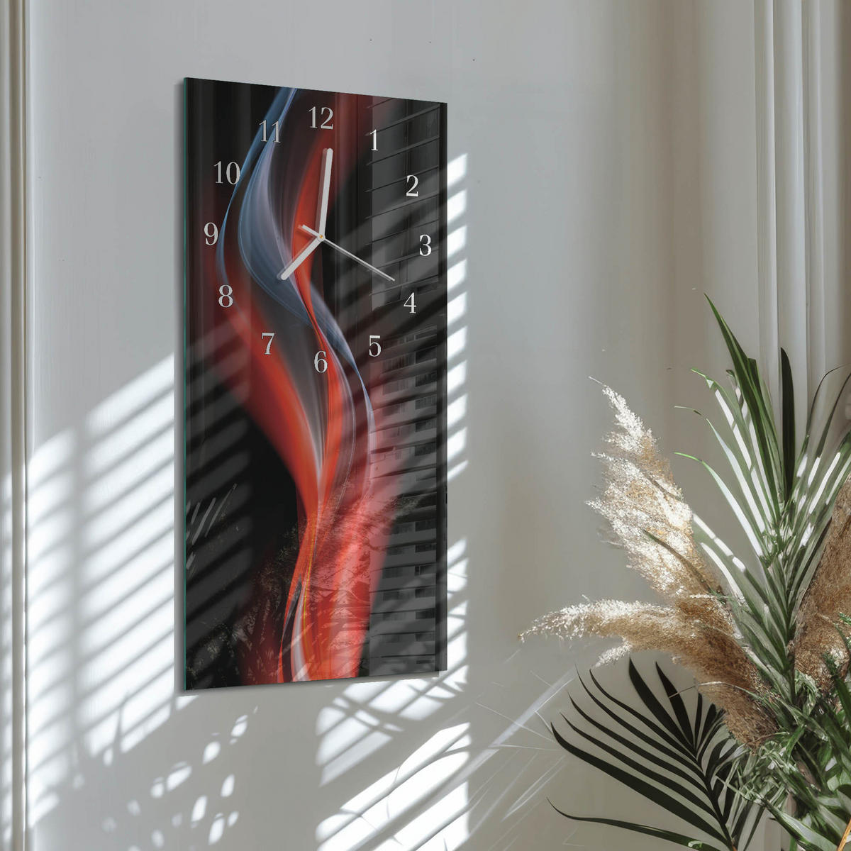 WANDUHR 30x60 cm - Strand - Multicolor, Glas (30/60/0.4cm) - TULUP