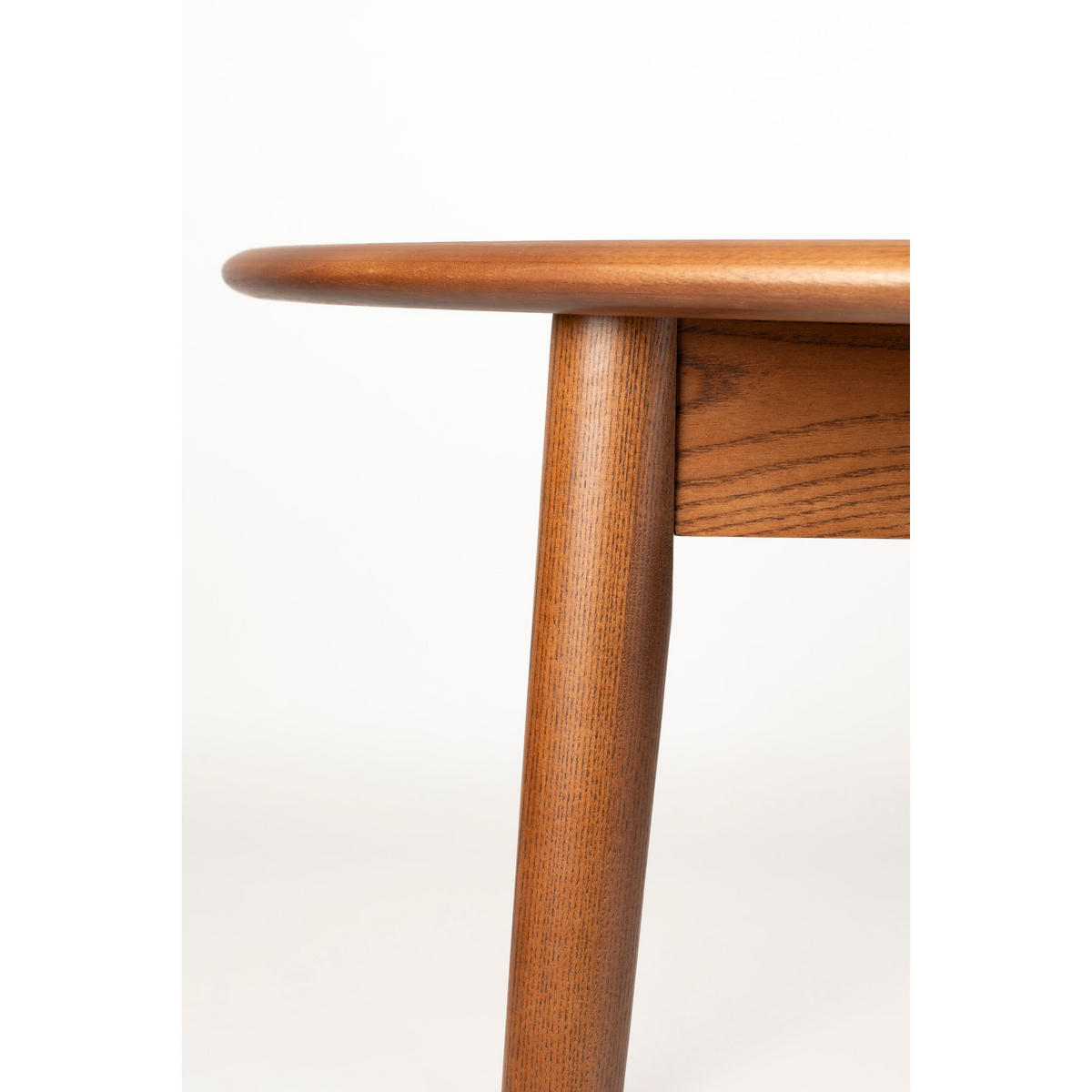 ESSTISCH Twist Ausziehbarer Rund 120/160x120 cm Walnuss - Braun, Holz (160/120/76cm) - Zuiver