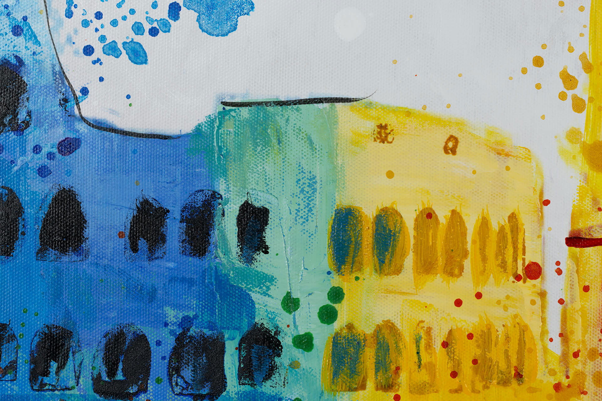 ACRYLBILD HANDGEMALT 120/60 cm - Multicolor/Weiß, Holz/Textil (2/60cm) - KUNSTLOFT