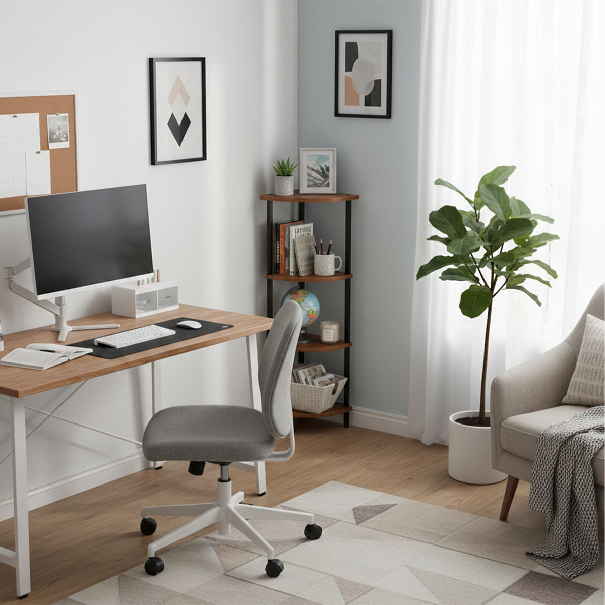 ECKREGAL - Braun, Holzwerkstoff/Metall (44.5/125/31.5cm) - Relaxdays