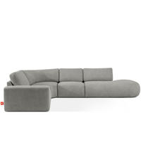 ECKSOFA RECHTS ZUCCO, Dunkelaschgrau - Dunkelgrau, Holz/Holzwerkstoff (224/373cm) - KONSIMO®