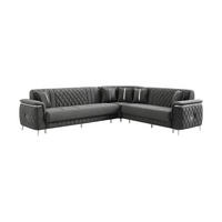 ECKSCHLAFSOFA Pasadena Grau - Langer Schenkel Links - Grau, Holzwerkstoff/Kunststoff (315/245cm) - Villa Möbel