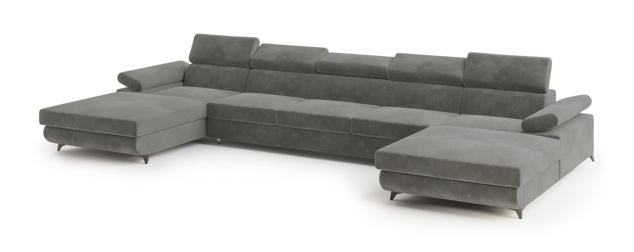 Masseno Wohnlandschaft Grau 410x89x190 cm