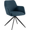 ESSZIMMERSTUHL Cord Blau - Blau/Schwarz, Textil/Metall (56/81/62cm) - CLP