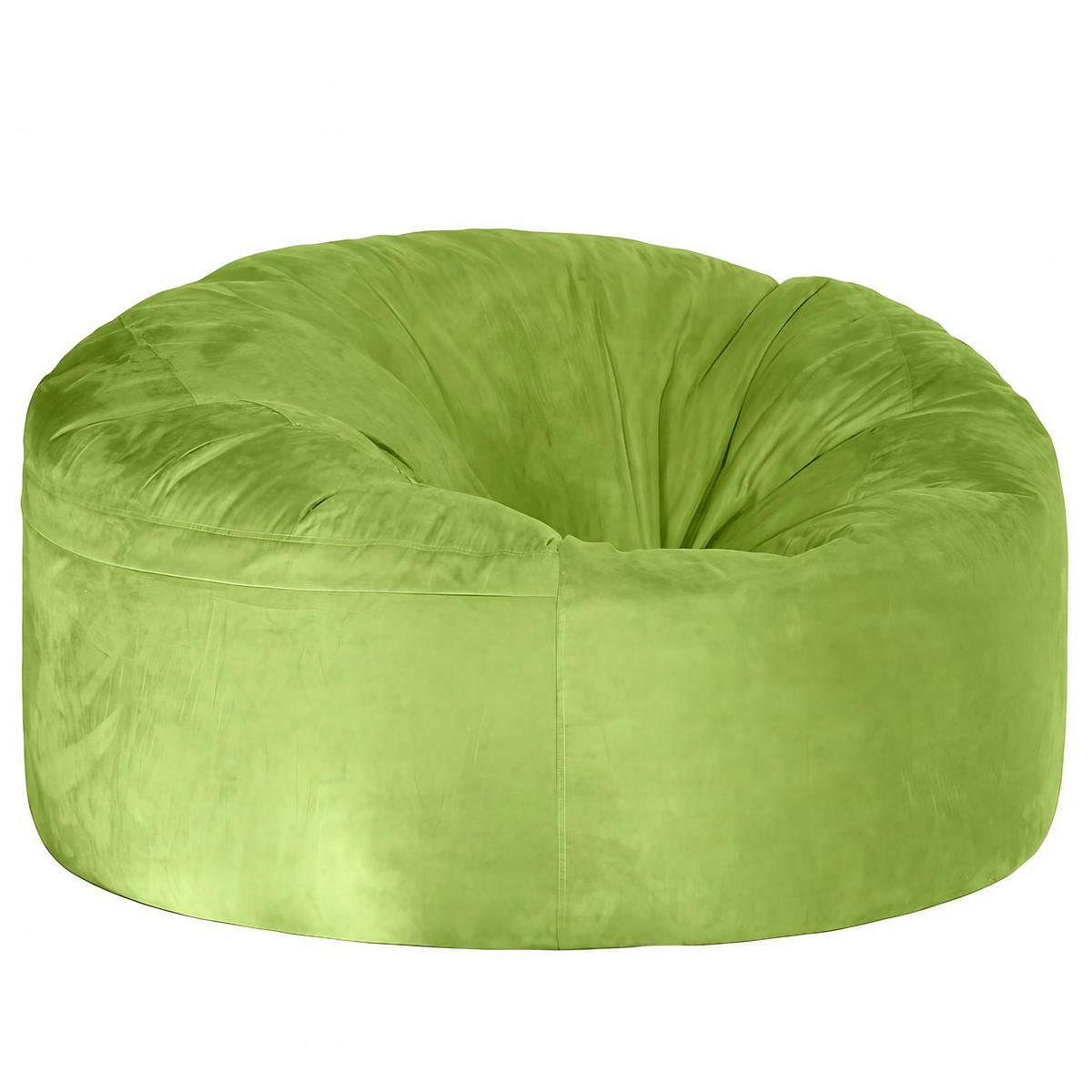 RIESEN-SITZSACK XXL JUMBO Velours 5ft - Grün, Textil (150/120/150cm) - Green Bean