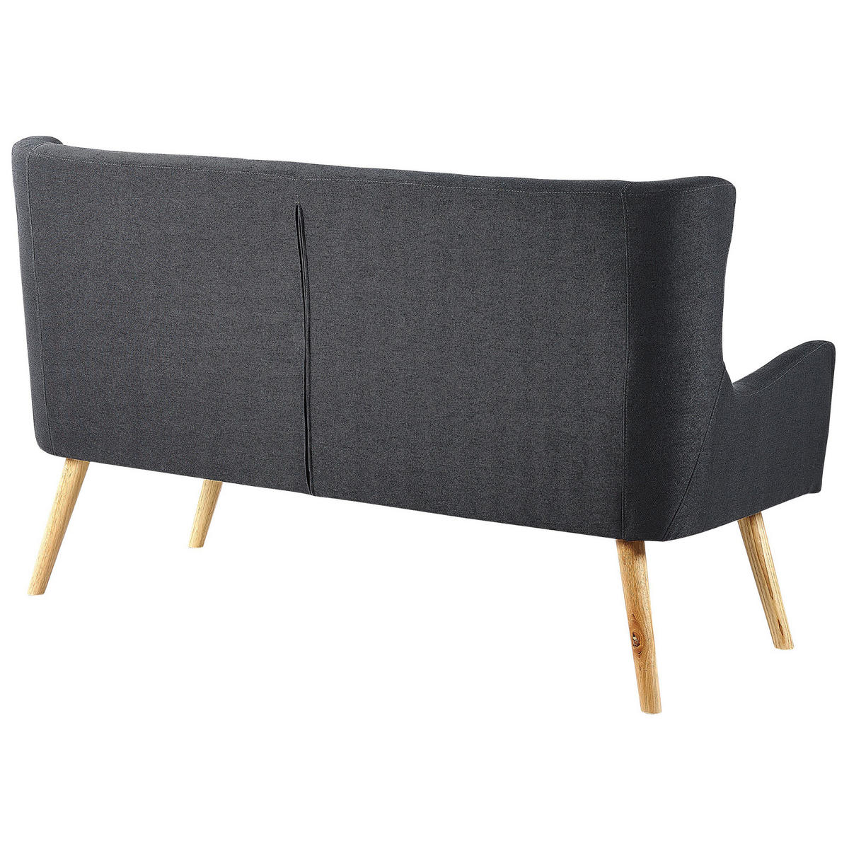 2-SITZER-KÜCHENSOFA Polsterbezug Schwarz Skibby - Schwarz, Textil (160/95/60cm) - Beliani