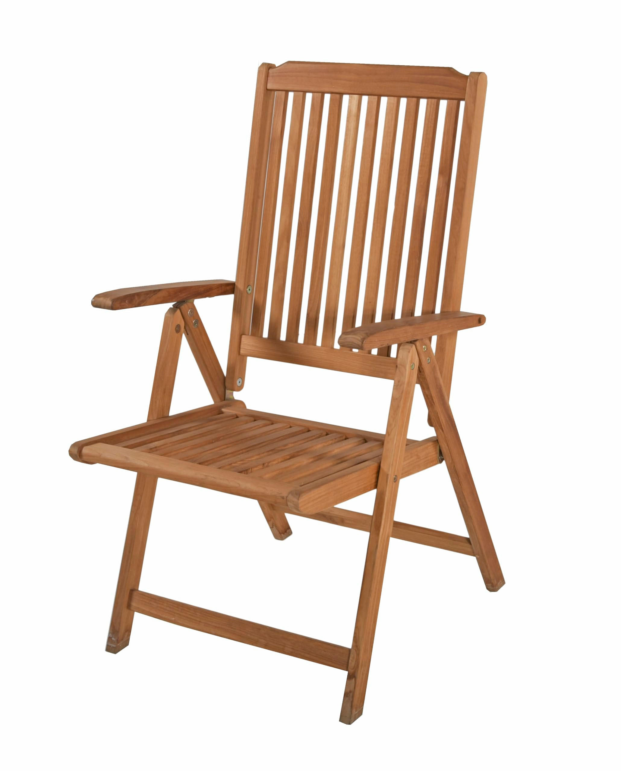 GARTENSTUHL Mara,Teak 5-fach verstellbar Dunkelbraun Hochlehner - Dunkelbraun, Holz (102.5/66/58cm) - DELUKE