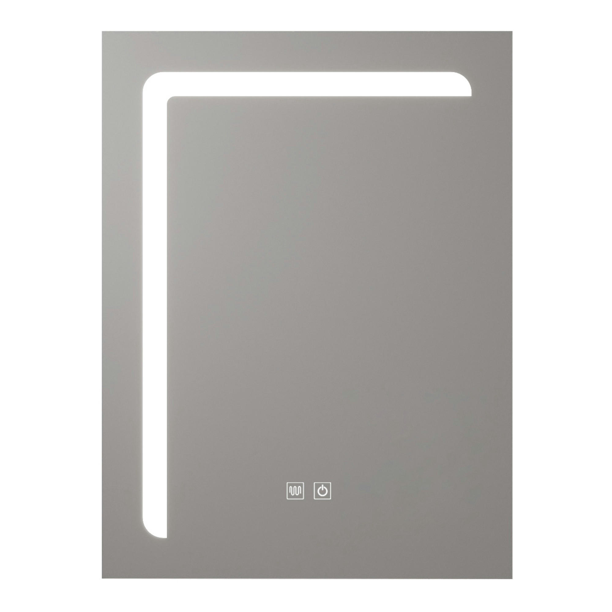 BADEZIMMERSPIEGEL Chambave - Silberfarben, Glas/Metall (45/60/3cm) - pro.tec